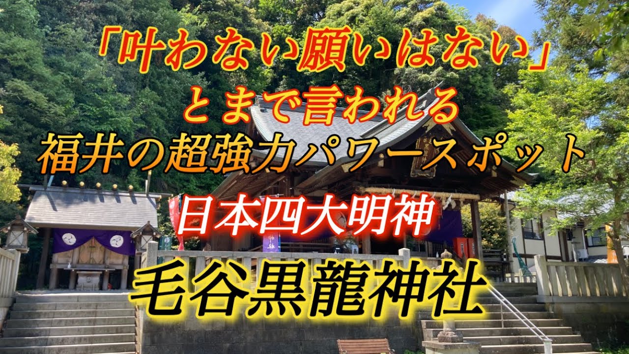 【書籍でも紹介された超絶パワースポット！】毛谷黒龍神社【福井県福井市毛矢】