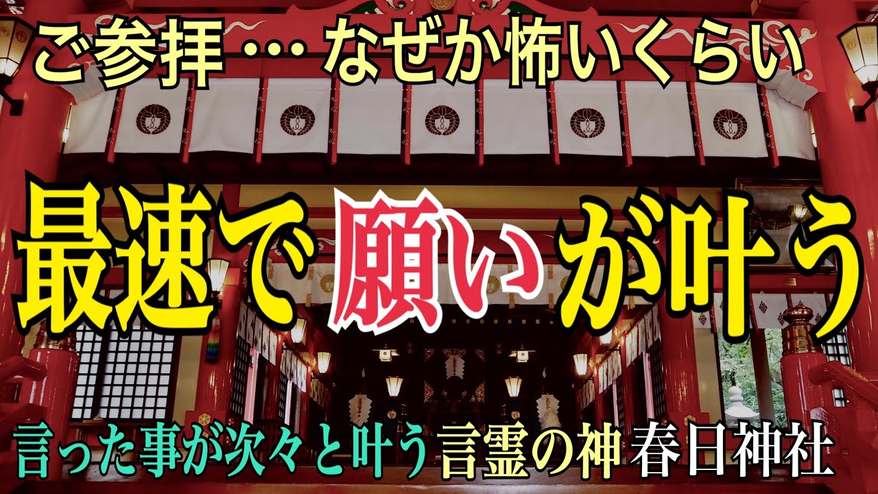 【春日神社遠隔参拝】驚くほど幸運を引き寄せる「言霊の力」大分開運パワースポット